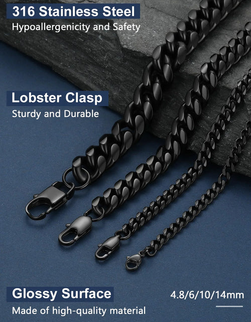 Load image into Gallery viewer, Mens Necklace Chains Stainless Steel Cuban Chain Necklace 24 Inch Jewelry Mens Gifts for Dad
