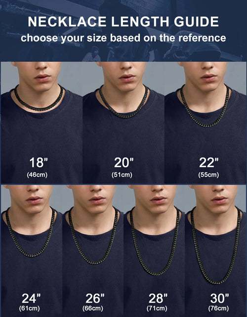 Load image into Gallery viewer, Mens Necklace Chains Stainless Steel Cuban Chain Necklace 24 Inch Jewelry Mens Gifts for Dad
