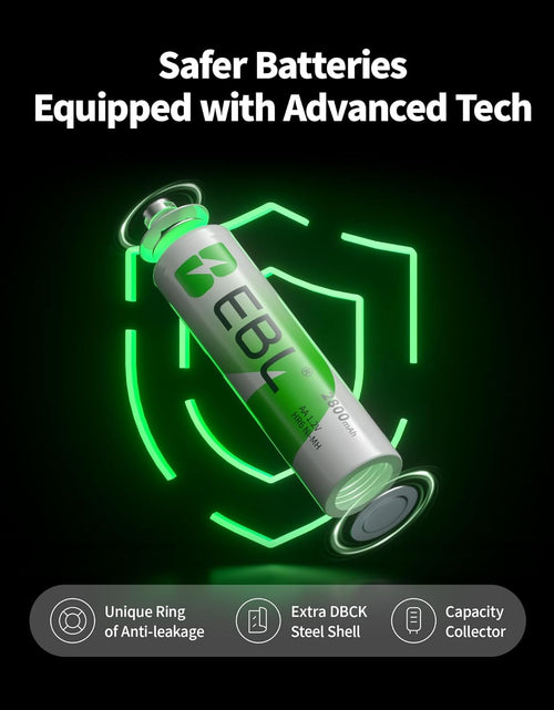Load image into Gallery viewer, AA Rechargeable Batteries 2800Mah (4 Pack) and AAA Rechargeable Batteries 1100Mah (4 Pack), 1.2V Ni-Mh Batteries Combo
