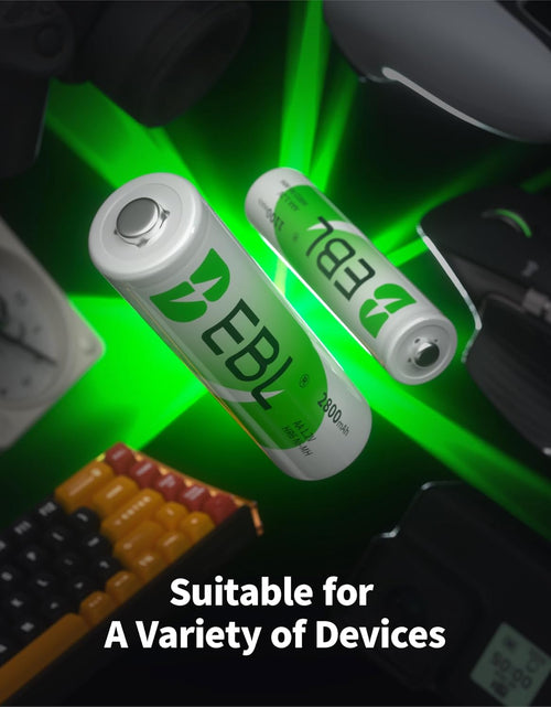 Load image into Gallery viewer, AA Rechargeable Batteries 2800Mah (4 Pack) and AAA Rechargeable Batteries 1100Mah (4 Pack), 1.2V Ni-Mh Batteries Combo
