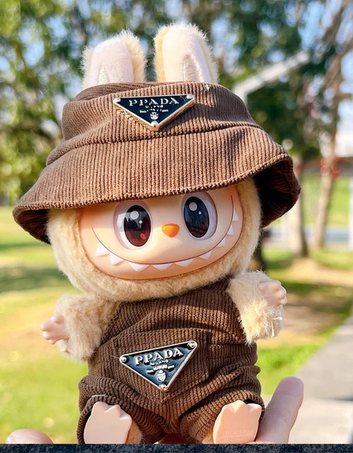 Load image into Gallery viewer, New Corduroy for Labubu Doll Clothing Set Hat 17Cm Clothes Shoes Doll DIY Accessories Training Sitting Party Games Toys Gifts
